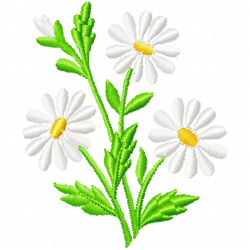 Flowers And Tree Embroidery Design 1